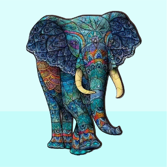 JuzzPuzzle™ Blue Elephant Jigsaw Puzzle